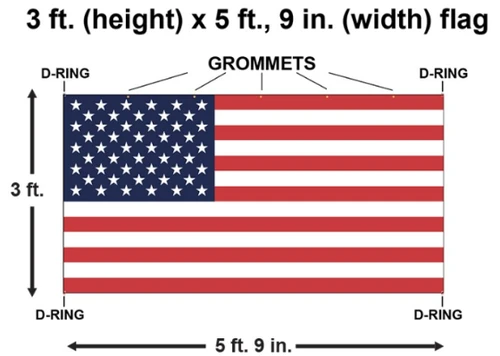 Custom USA 3ftx5.9ft  American Flag-Nylon warehouse