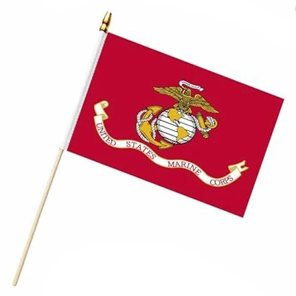U.S. Marine Corps 12 x 18 Inch Stick Flag