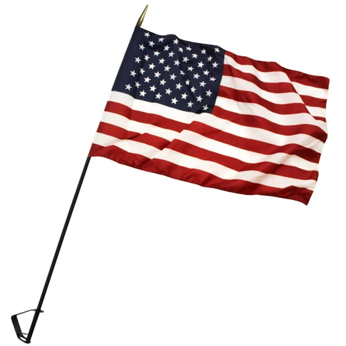 Bundle package US 16x24 Inch Classroom Poly Cotton Flag Total- 5 flags