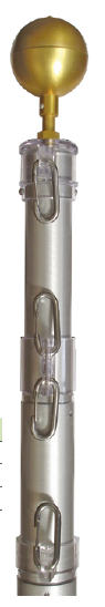 15' Aluminum Telescoping Flagpole- clear anodized