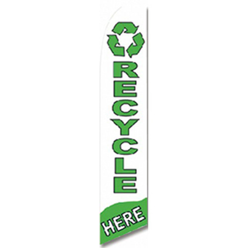 Recycle Here Feather Flag