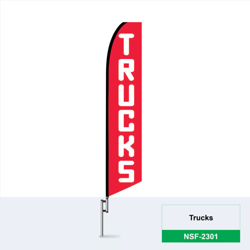Trucks - White and Red - Feather Flag