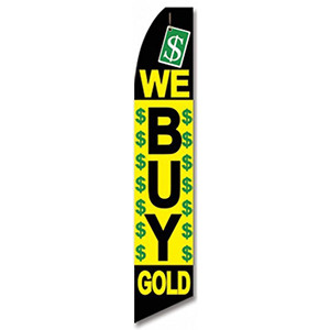 We Buy Gold Feather Flag