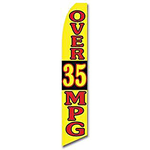 Over 35 MPG Feather Flag
