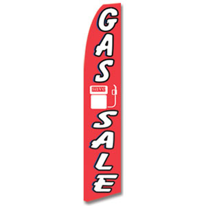 Gas Sale Feather Flag