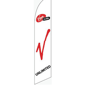 Virgin Mobile Feather Flag (white)