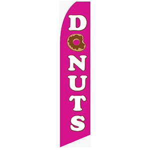 Donuts Feather Flag