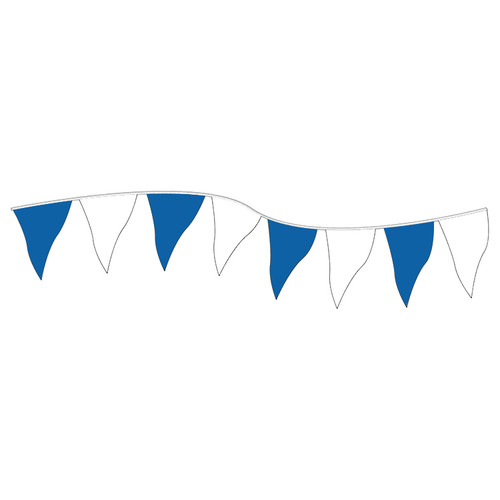 Blue and White string pennant
