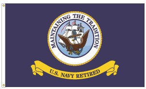 U.S. Navy Retired Flag 3x5ft