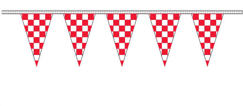 Red and White Checkered Pennants