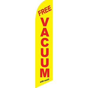 Yellow Free Vacuum Feather Flag
