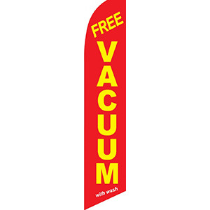 Red Free Vacuum Feather Flag