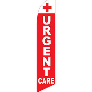 Red Urgent Care Feather Flag
