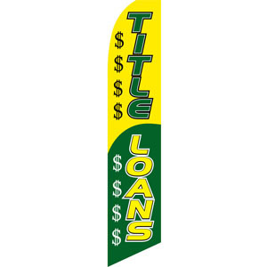 Title Loans Feather Flag