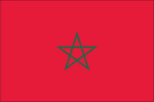 Morocco - Miniature 4" x 6" Stick Flag