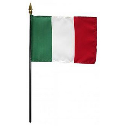 Italy - Miniature 4" x 6" Stick Flag