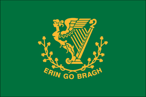Erin-Go-Bragh (Irish Americans) - Miniature 4" x 6" Stick Flag 