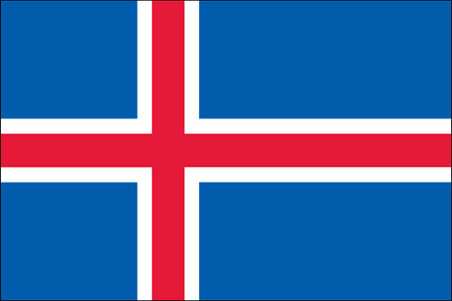 Iceland - 4" x 6" Miniature Stick Flags