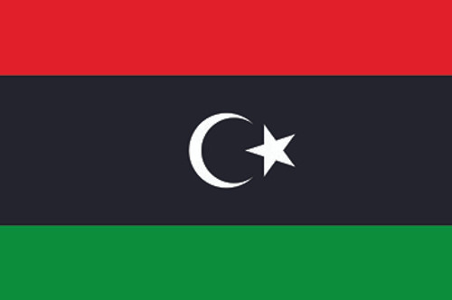 Libya - 4" x 6" Miniature Stick Flags 