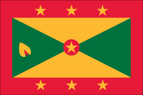Grenada - 4" x 6" Miniature Stick Flags