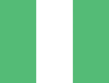 Nigeria - 4" x 6" Miniature Stick Flags