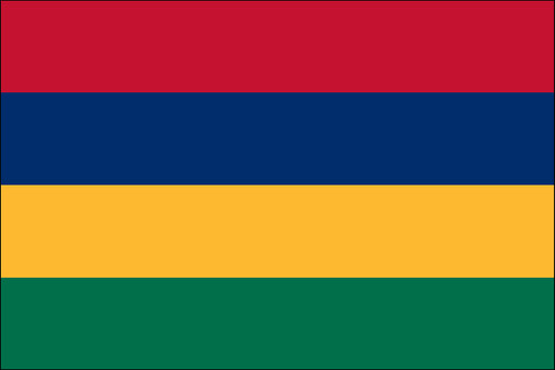 Mauritius - 4" x 6" Miniature Stick Flags
