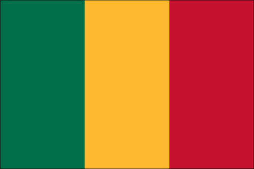 Mali - 4" x 6" Miniature Stick Flags