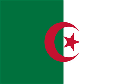 Algeria - 4" x 6" Minature Stick Flags