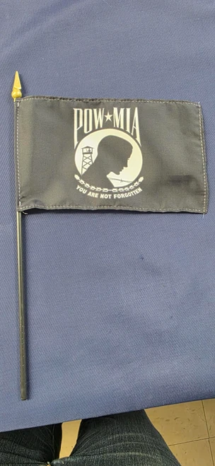 POW/MIA - 4" x 6" Miniature Stick Flags