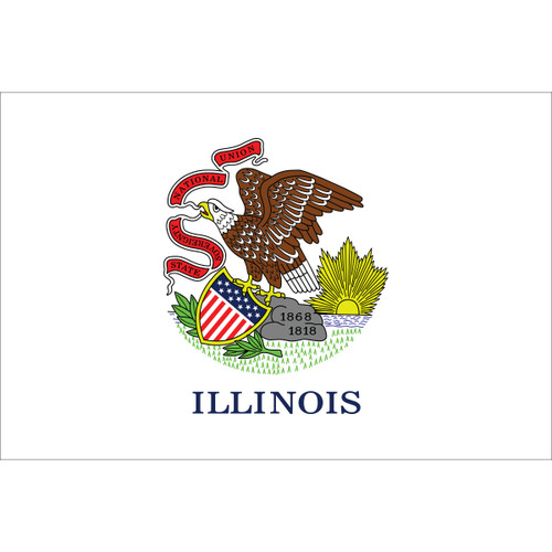 Illinois - 4" x 6" Miniature Stick Flags