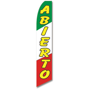 Abierto Feather Flag
