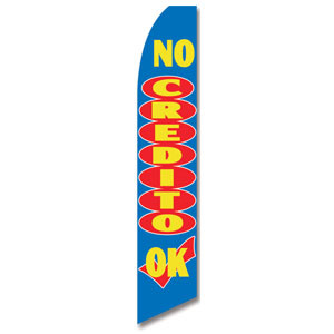 No Credito Ok Feather Flag