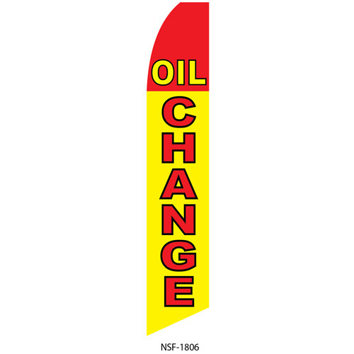 Oil Change - Black, Red and Yellow - Feather Flag