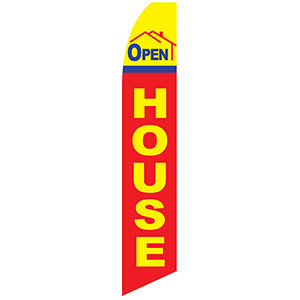 Open House (yellow & red) - Feather Flag