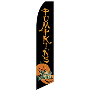 Pumpkins Sold Here Feather Flag