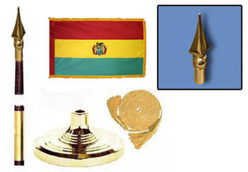 Bolivia Government Flag Fringed Lobby Set