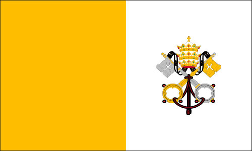 Vatican City (Papal) - 4" x 6" Miniature Stick Flags 