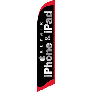 iPhone & iPad Repair (black/red border) Semi Custom Feather Flag Kit