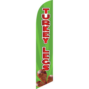 Turkey Legs (red letters and green background) Semi Custom Feather Flag Kit