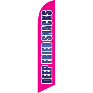 Deep Fried Snack (magenta background) Semi Custom Feather Flag Kit