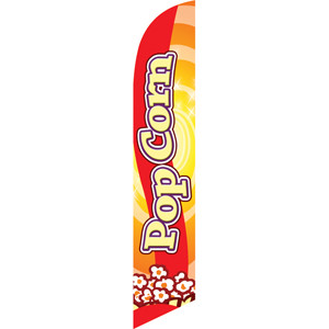 PopCorn (orange and yellow background) Semi Custom Feather Flag Kit