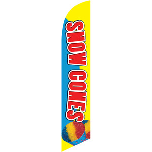 Snow Cones (yellow and blue background) Semi Custom Feather Flag Kit