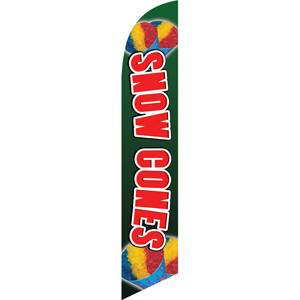 Snow Cones (green background) Semi Custom Feather Flag Kit