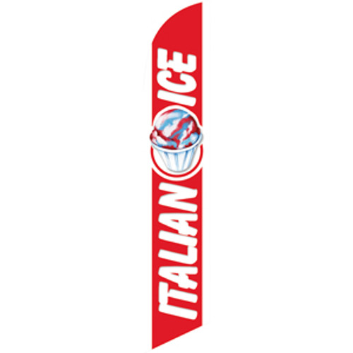 Italian Ice (red and white background) Semi Custom Feather Flag Kit