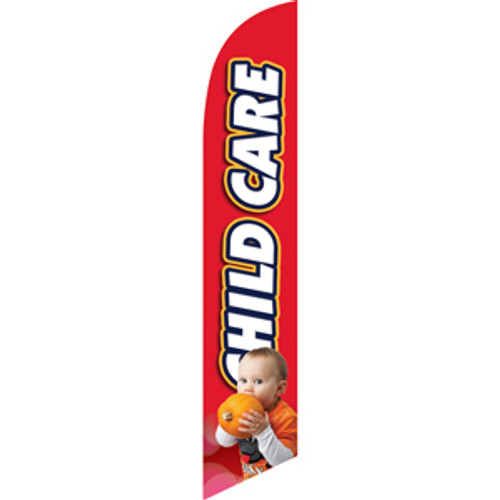 Child Care (red background) Semi Custom Feather Flag Kit