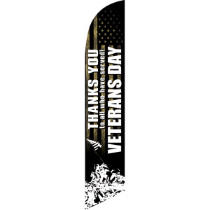 Veterans Day (White Letters) Semi Custom Feather Flag Kit