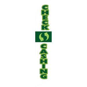 Check Cashing (green letters) Semi Custom Feather Flag Kit