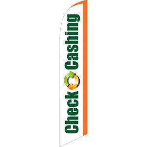 Check Cashing (white background) Semi Custom Feather Flag Kit
