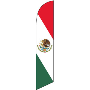 Mexican Flag (diagonal color) Semi Custom Feather Flag Kit