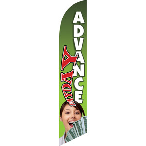 Payday Advance (green background) Semi Custom Feather Flag Kit
